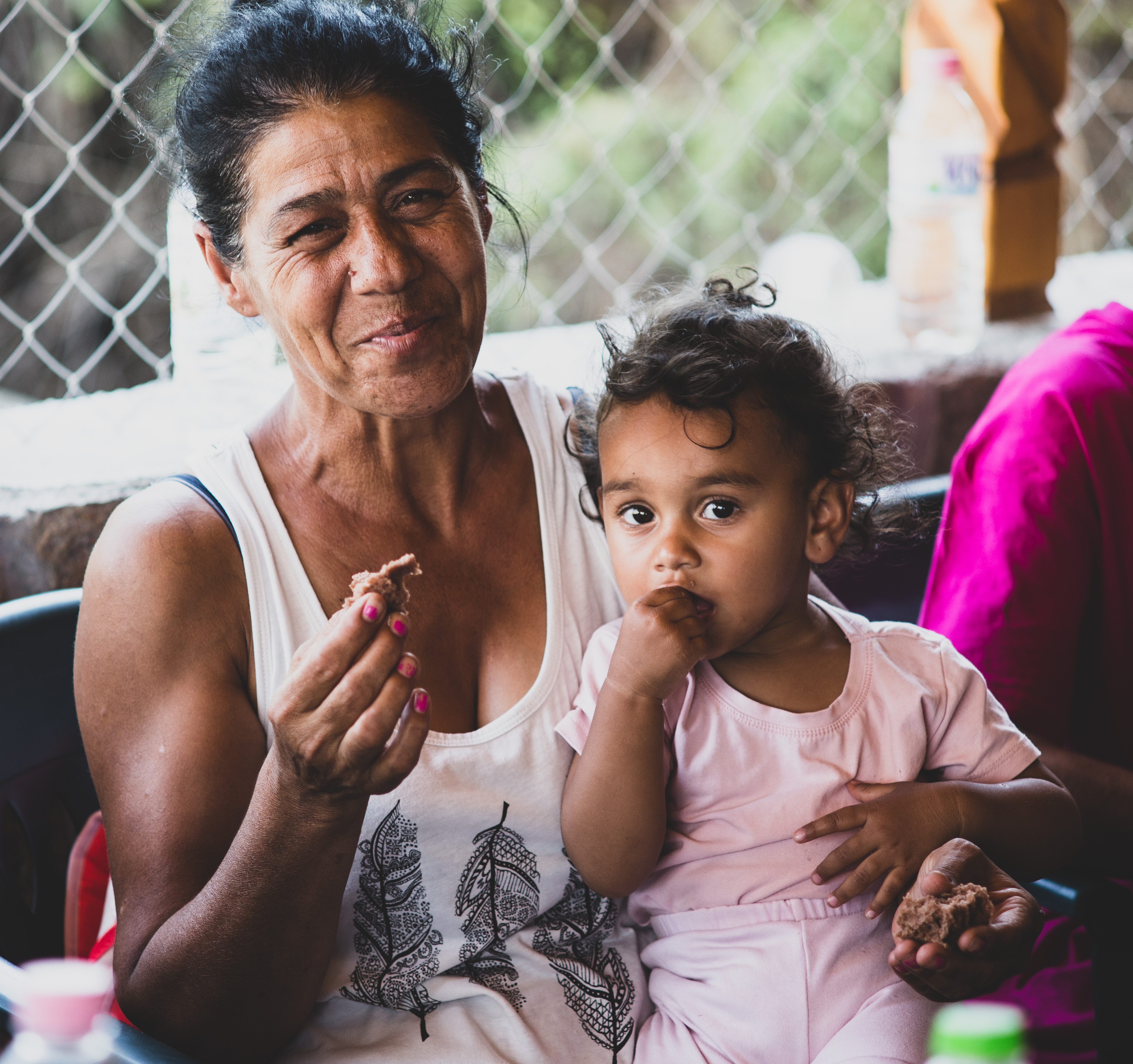 a Roma woman with her granddaughter